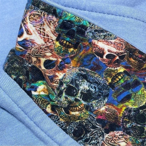 Robert Graham Polo Shirt Mens Large Blue Classic Fit Flip Skull Collar - Picture 13 of 13